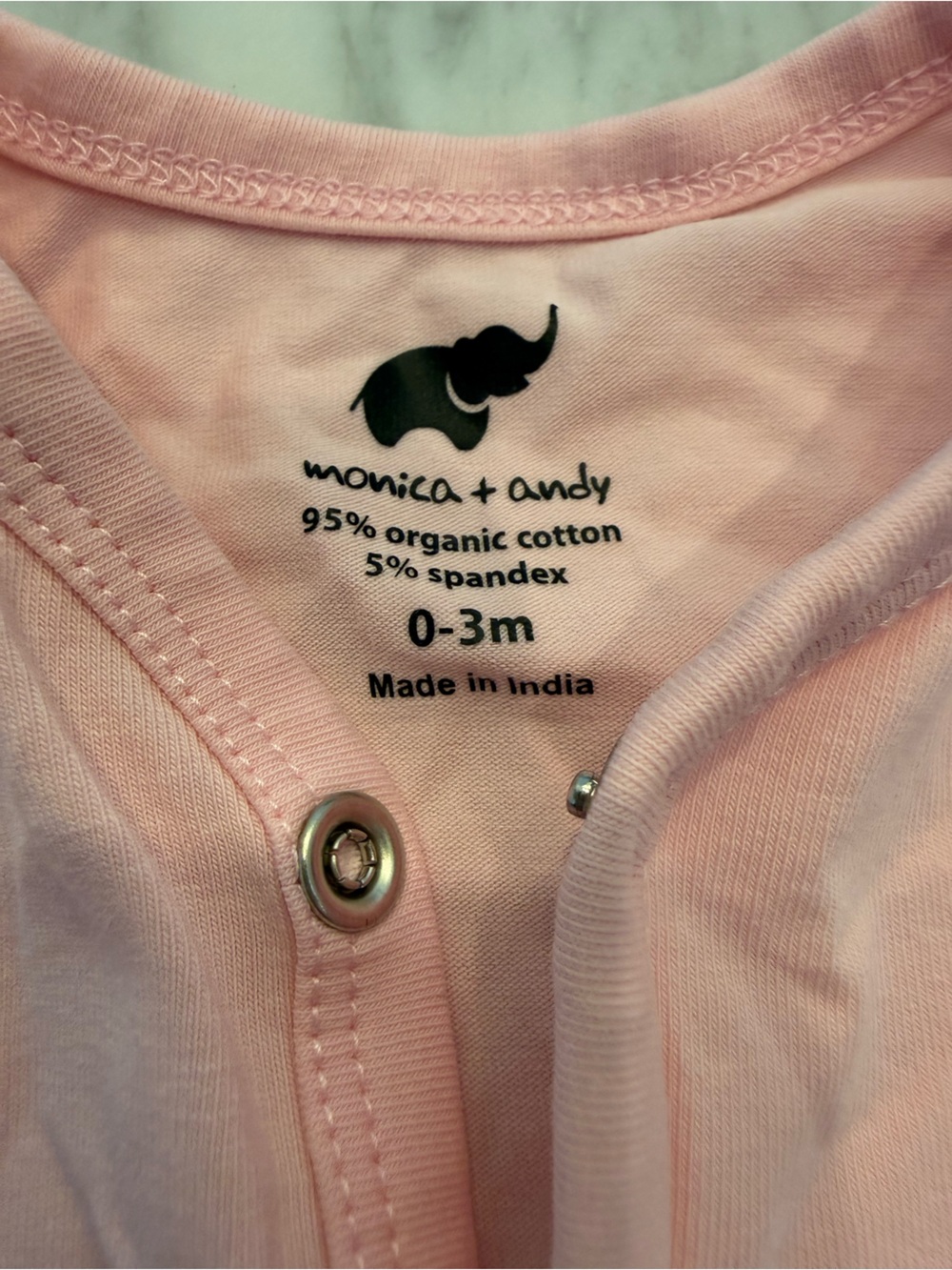 monica + andy NWOT Baby Onesie in Light Pink 0-3mo